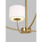 Visual Comfort Studio Sawyer 4-Lt SM Chandelier, Brass/White/Clear