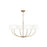 Visual Comfort Studio Sawyer 6-Lt Med Chandelier, Brass/White/Clear - KSC1046BBS