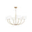 Visual Comfort Studio Sawyer 6-Lt Med Chandelier, Brass/White/Clear