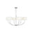 Visual Comfort Studio Sawyer 6-Lt Med Chandelier, Nickel/White/Clear - KSC1046PN