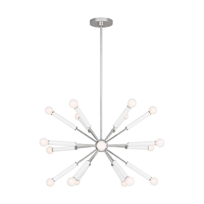 Visual Comfort Studio Monroe 18-Lt Full Chandelier, Pol Nickel - KSC10518PNGW