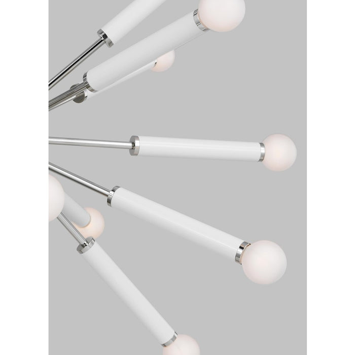 Visual Comfort Studio Monroe 18-Lt Full Chandelier, Pol Nickel