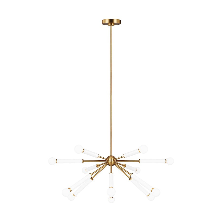 Visual Comfort Studio Monroe 12-Lt Down Chandelier, Burnished - KSC10612BBSGW