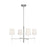 Visual Comfort Studio Monroe 4-Lt SM Chandelier, Nickel/WH Linen - KSC1074PNGW