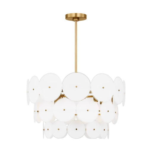 Visual Comfort Studio Emery 12Lt Chandelier, Brass/White/Clear - KSC10912BBS