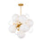 Visual Comfort Studio Aria 9Lt 23" Chandelier, Burnished Brass/Milk