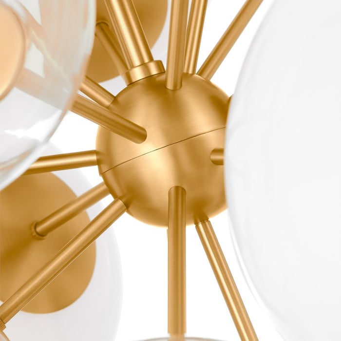 Visual Comfort Studio Aria 9Lt 23" Chandelier, Burnished Brass/Milk