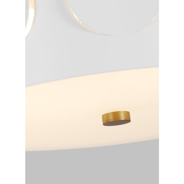 Visual Comfort Studio Dottie 2 Light Small Flush, Brass/Etched