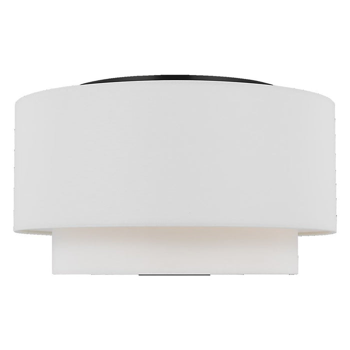 Visual Comfort Studio Sawyer 3Lt Ceiling Fixture, Black/White Linen