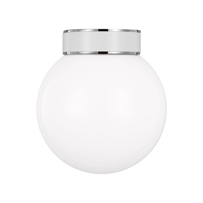 Visual Comfort Studio Monroe 1 Light Semi Flush, Nickel/Milk White - KSF1051PNGW