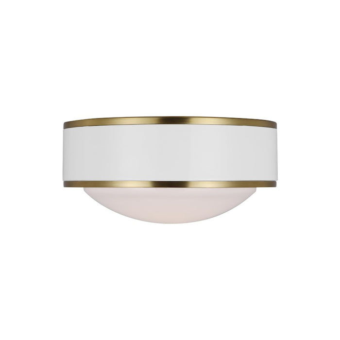 Visual Comfort Studio Monroe 1 Light Led Flush, Brass/Milk White - KSF1061BBSGW