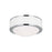 Visual Comfort Studio Monroe 1 Light Led Flush, Nickel/Milk White