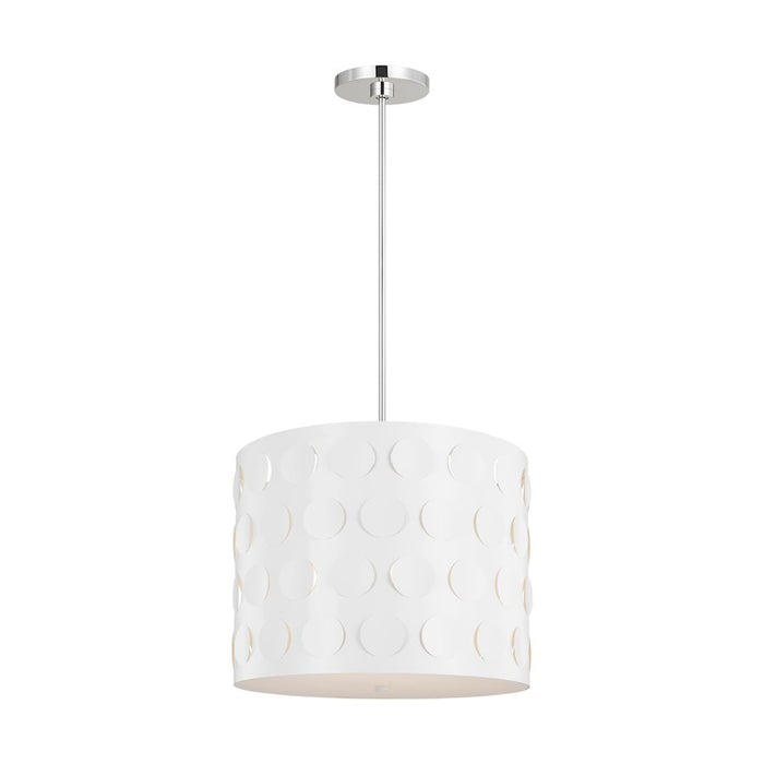 Visual Comfort Studio Dottie 3-Lt Large Pendant, Pol Nickel/Etched