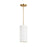 Visual Comfort Studio Dottie 1 Light Small Pendant, Brass/White