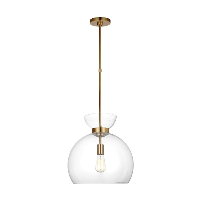 Visual Comfort Studio Londyn 1-Lt Round Pendant, BS/Clear/Clear - KSP1021BBSCG