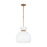 Visual Comfort Studio Londyn 1-Lt Round Pendant, Brass/Milk White - KSP1021BBSMG