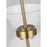 Visual Comfort Studio Londyn 1-Lt Tall Pendant, Brass/Clear/Clear