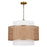Visual Comfort Studio Sawyer 3Lt Pendant, Blonde Rattan/White - KSP1043BBSBRTN