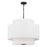 Visual Comfort Studio Sawyer 3Lt Pendant, Black/White Linen