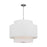 Visual Comfort Studio Sawyer 3-Lt Pendant, Pol Nickel/White/Clear