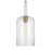 Visual Comfort Studio Monroe 1-Lt Cylinder Pendant, Brass/Clear