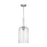 Visual Comfort Studio Monroe 1-Lt Cylinder Pendant, Nickel/Clear - KSP1051PNGW