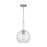 Visual Comfort Studio Monroe 1-Lt Round Pendant, Pol Nickel/Clear - KSP1061PNGW