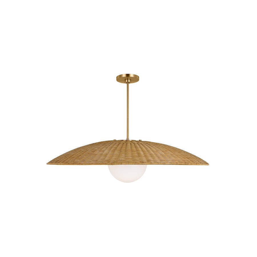 Visual Comfort Studio Mari 1-Lt Grande Pendant, Burnished/Milk - KSP1121BBS