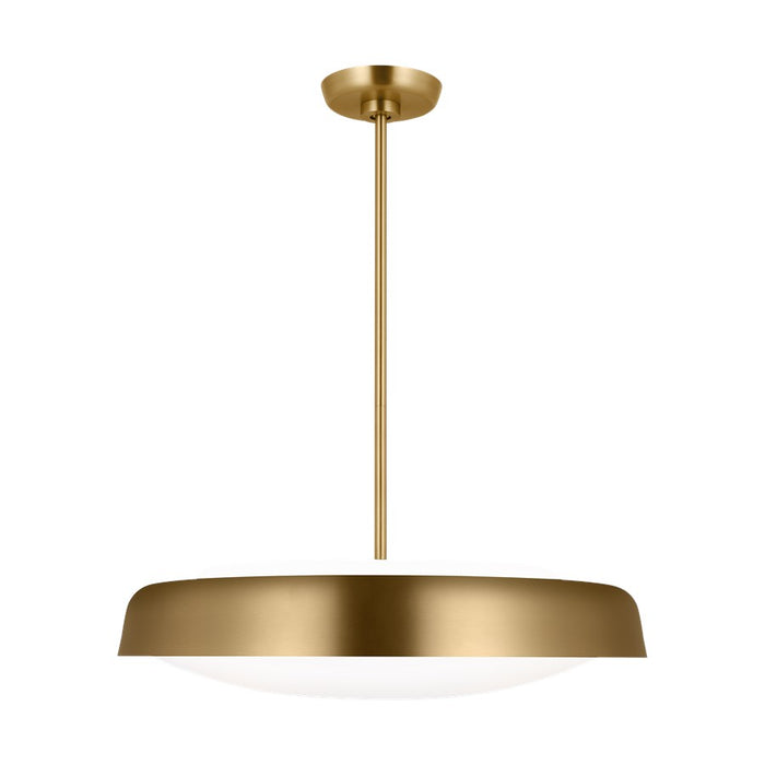 Visual Comfort Studio Draper 3Lt Pendant, Burnished Brass/Milk - KSP1133BBS