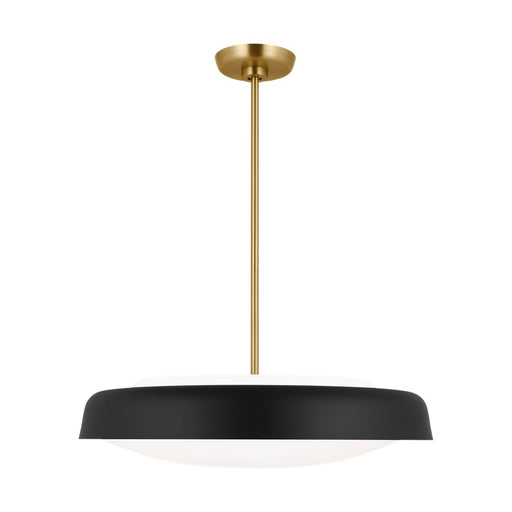 Visual Comfort Studio Draper 3Lt Pendant, Midnight Black/Milk - KSP1133MBK