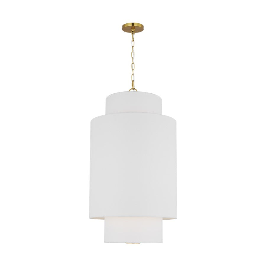 Visual Comfort Studio Sawyer 1Lt Pendant, Burnished Brass/Etched - KSP1171BBS