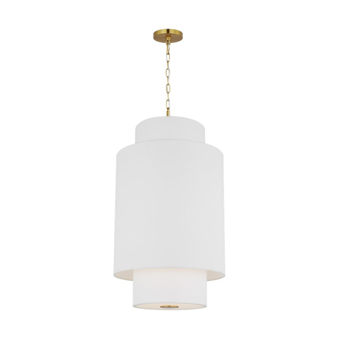 Visual Comfort Studio Sawyer 1Lt Pendant, Burnished Brass/Etched