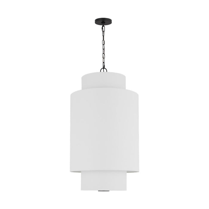 Visual Comfort Studio Sawyer 1Lt Pendant, Midnight Black/Etched - KSP1171MBK