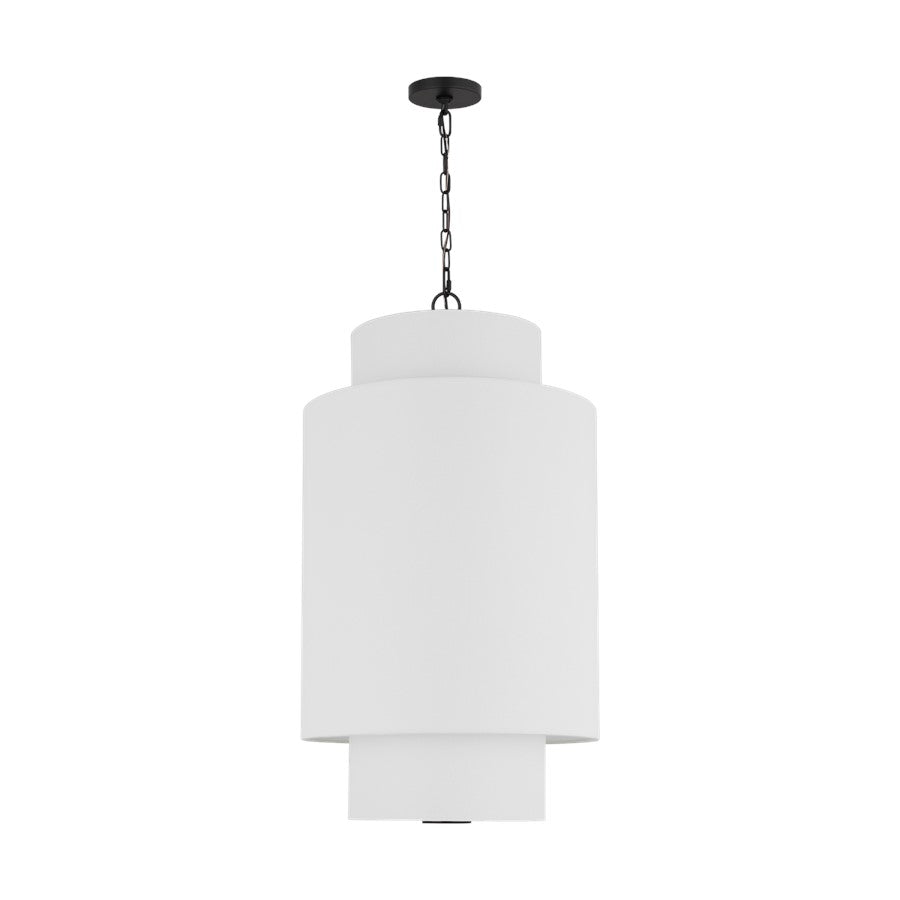 Visual Comfort Studio Sawyer 1Lt Pendant, Midnight Black/Etched - KSP1171MBK
