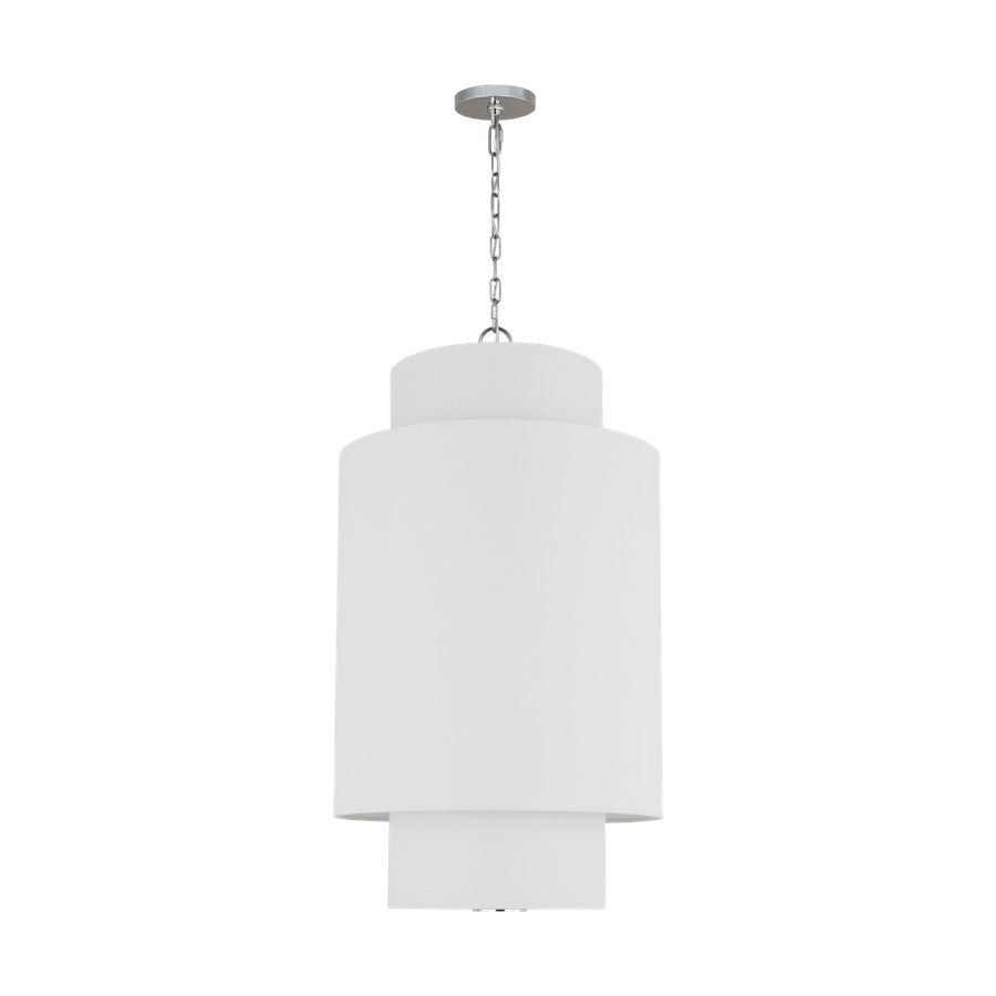Visual Comfort Studio Sawyer 1Lt Pendant, Polished Nickel/Etched - KSP1171PN