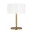 Visual Comfort Studio Dottie 2-Lt Desk Lamp, Burnished/White Linen - KST1002BBS1