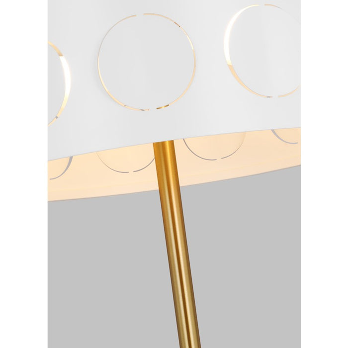 Visual Comfort Studio Dottie 2-Lt Desk Lamp, Burnished/White Linen