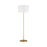 Visual Comfort Studio Dottie 1 Light Floor Lamp, Brass/White Linen - KST1011BBS1