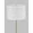 Visual Comfort Studio Dottie 1 Light Floor Lamp, Brass/White Linen