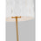 Visual Comfort Studio Dottie 1 Light Floor Lamp, Brass/White Linen