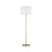 Visual Comfort Studio Dottie 1 Light Floor Lamp, Brass/White Linen