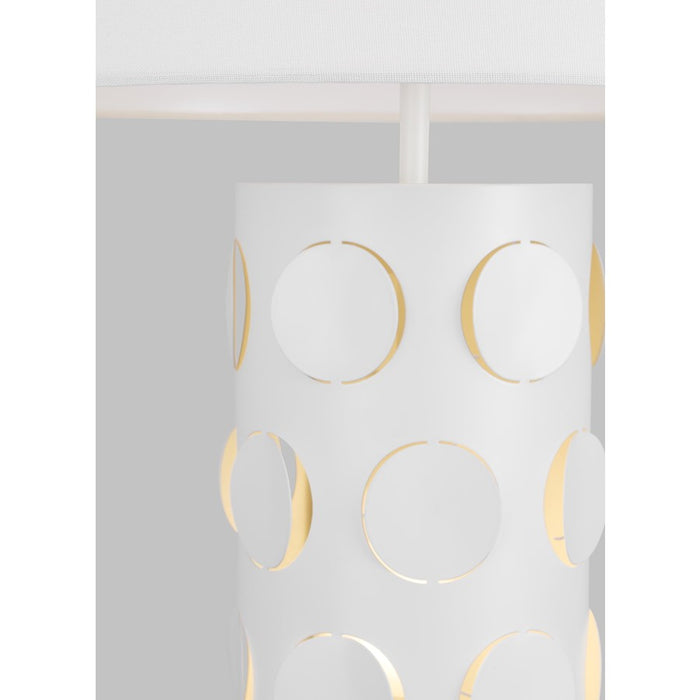 Visual Comfort Studio Dottie 2 Light Table Lamp, Matte White