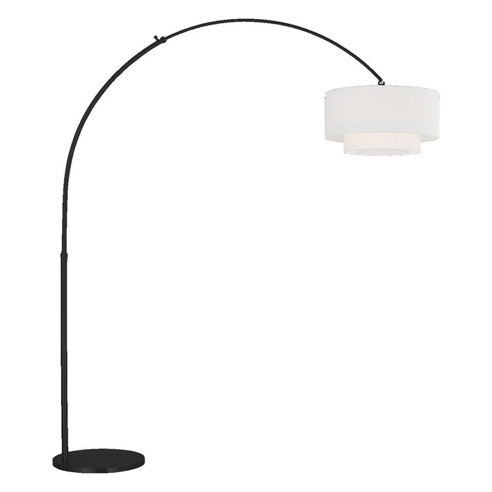 Visual Comfort Studio Sawyer 1Lt Lamp, Midnight Black/White Linen