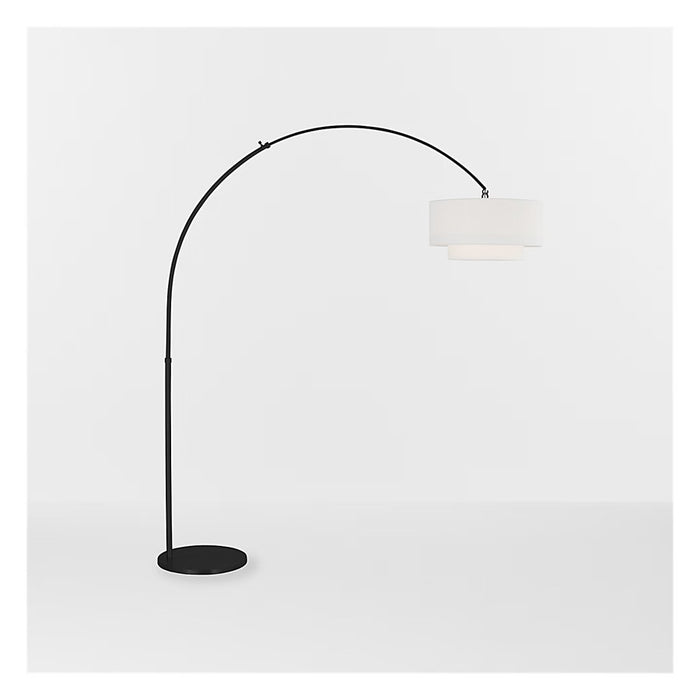 Visual Comfort Studio Sawyer 1Lt Lamp, Midnight Black/White Linen