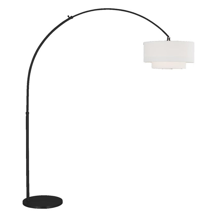 Visual Comfort Studio Sawyer 1Lt Lamp, Midnight Black/White Linen