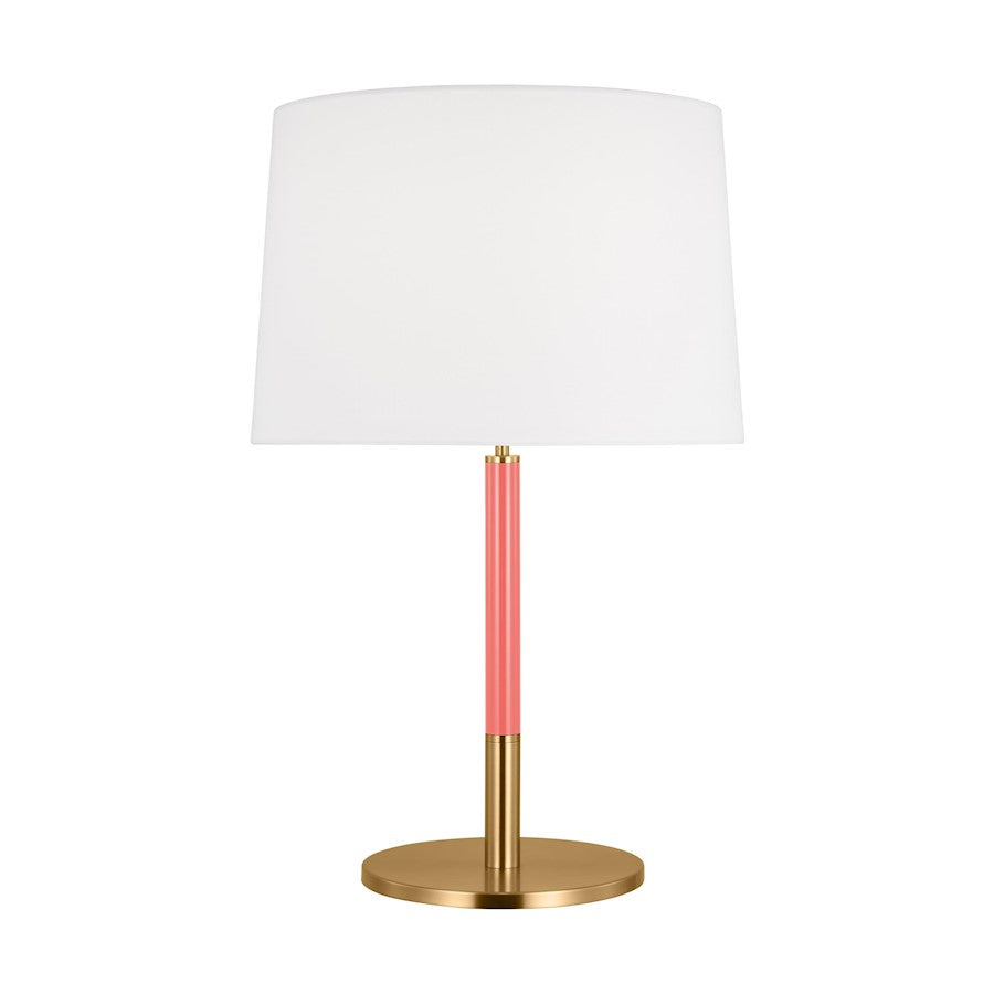 Visual Comfort Studio CRL Monroe 1-Lt Med Table Lamp, BS/WH - KST1041BBSCRL1