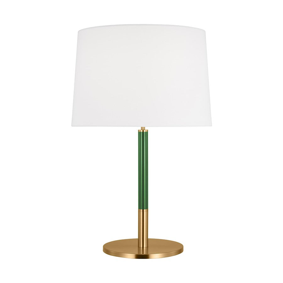 Visual Comfort Studio GRN Monroe 1-Lt Med Table Lamp, BS/WH - KST1041BBSGRN1