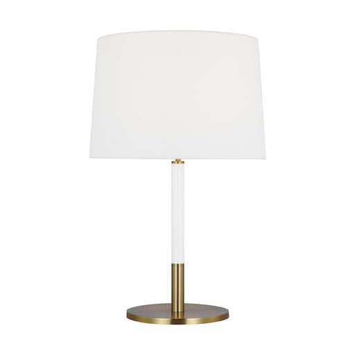 Visual Comfort Studio Monroe 1-Lt Med Table Lamp, BS/WH Linen - KST1041BBSGW1