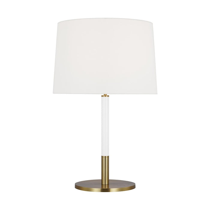 Visual Comfort Studio Monroe 1-Lt Med Table Lamp, BS/WH Linen - KST1041BBSGW1