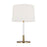 Visual Comfort Studio Monroe 1-Lt Med Table Lamp, BS/WH Linen